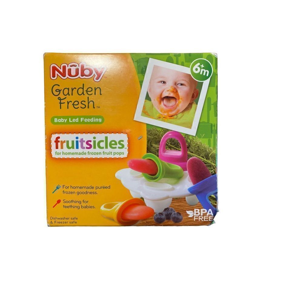 Nuby garden, fresh fruitsicles , molds for homemade fruit, pops, new with damage